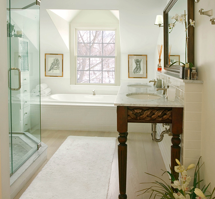 Master bathroom by Chagrin River Company
