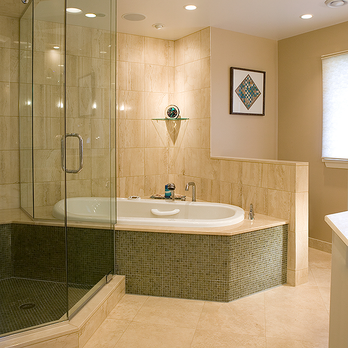 Master bathroom by Chagrin River Company